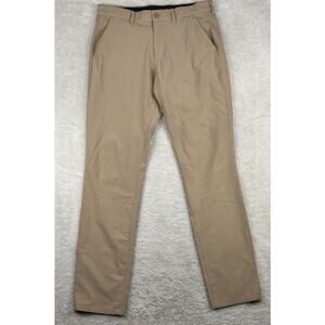 Mizzen + Main Helmsman Pants Mens 32x32 Beige Slim Performance Stretch Golf